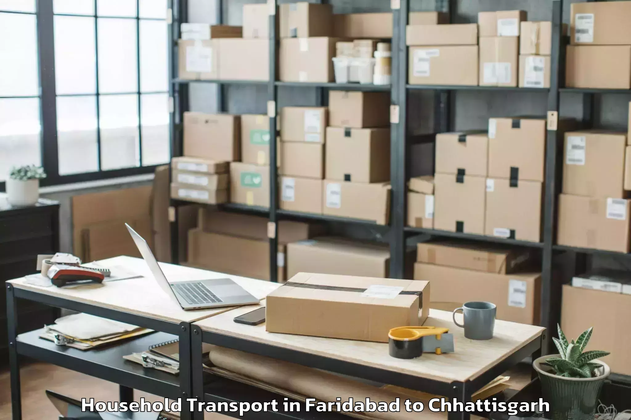 Quality Faridabad to Dhamtari Household Transport